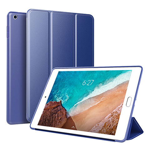 Custodia Portafoglio In Pelle Cover con Supporto L01 per Xiaomi Mi Pad 4 Plus 10.1 Blu