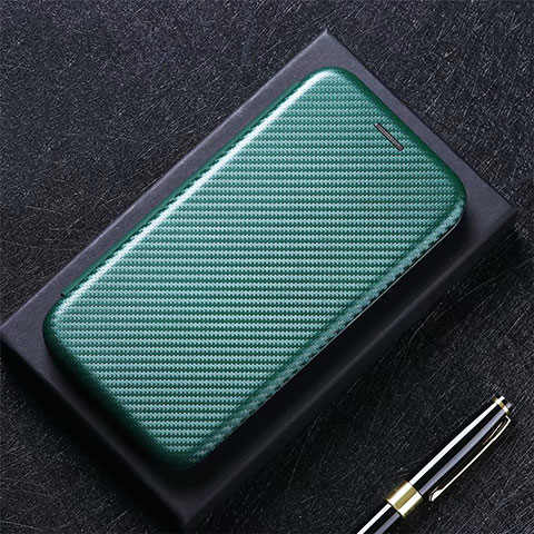 Custodia Portafoglio In Pelle Cover con Supporto L01 per Xiaomi Poco M3 Verde