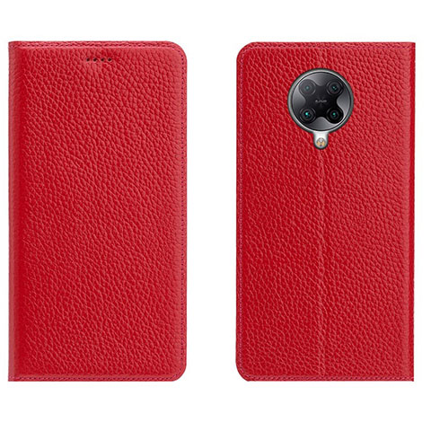 Custodia Portafoglio In Pelle Cover con Supporto L01 per Xiaomi Redmi K30 Pro 5G Rosso