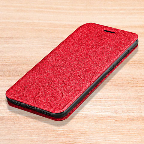 Custodia Portafoglio In Pelle Cover con Supporto L01 per Xiaomi Redmi Note 7 Pro Rosso