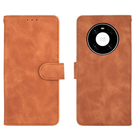 Custodia Portafoglio In Pelle Cover con Supporto L01Z per Huawei Mate 40 Marrone