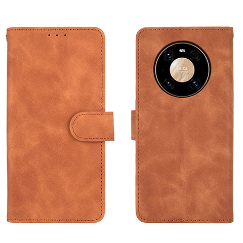 Custodia Portafoglio In Pelle Cover con Supporto L01Z per Huawei Mate 40 Pro Marrone