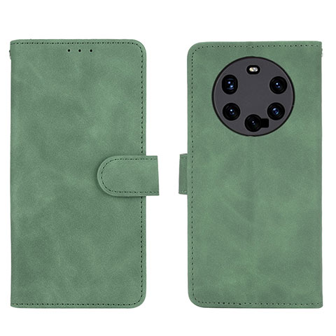 Custodia Portafoglio In Pelle Cover con Supporto L01Z per Huawei Mate 40 Pro+ Plus Verde