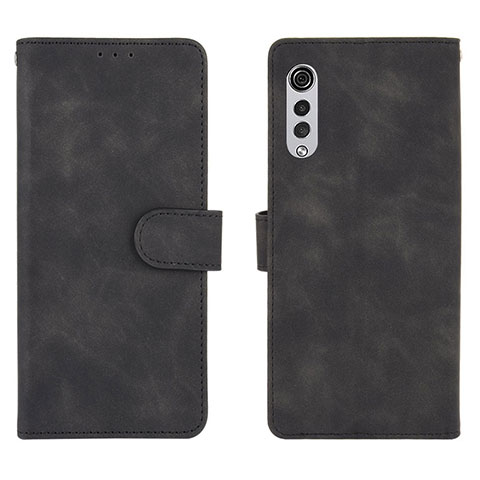 Custodia Portafoglio In Pelle Cover con Supporto L01Z per LG Velvet 4G Nero