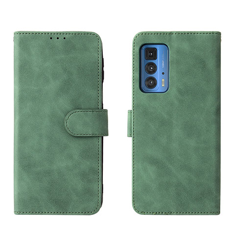 Custodia Portafoglio In Pelle Cover con Supporto L01Z per Motorola Moto Edge 20 Pro 5G Verde