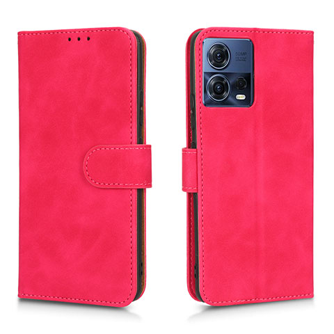 Custodia Portafoglio In Pelle Cover con Supporto L01Z per Motorola Moto Edge S30 Pro 5G Rosa Caldo