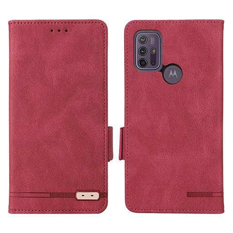Custodia Portafoglio In Pelle Cover con Supporto L01Z per Motorola Moto G30 Rosso