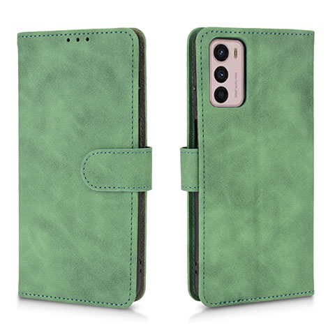 Custodia Portafoglio In Pelle Cover con Supporto L01Z per Motorola Moto G42 Verde