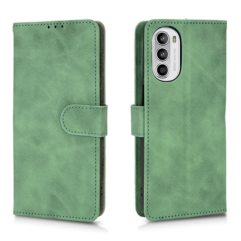Custodia Portafoglio In Pelle Cover con Supporto L01Z per Motorola MOTO G52 Verde
