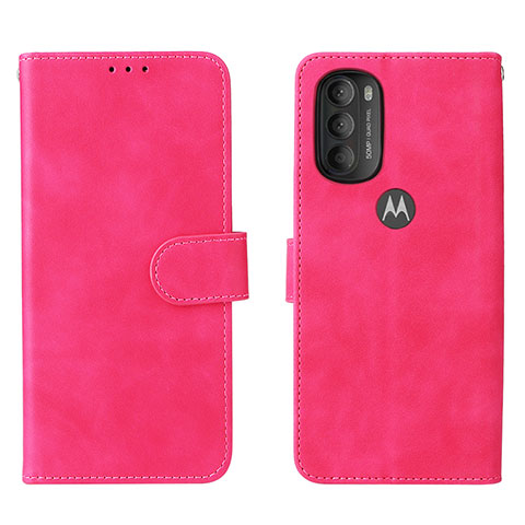Custodia Portafoglio In Pelle Cover con Supporto L01Z per Motorola Moto G71 5G Rosa Caldo