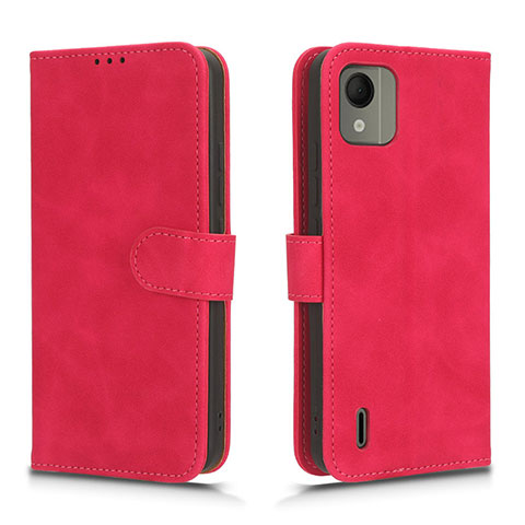 Custodia Portafoglio In Pelle Cover con Supporto L01Z per Nokia C110 Rosa Caldo