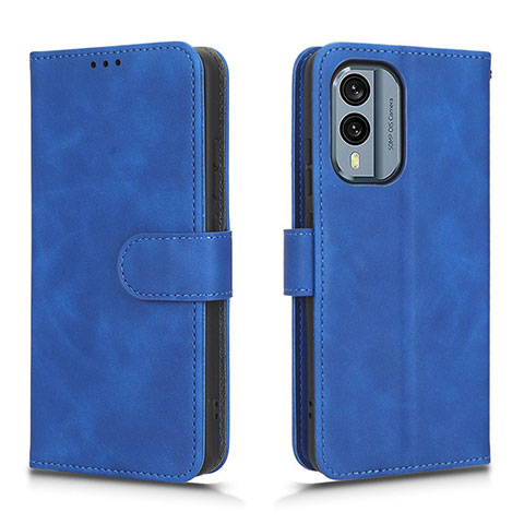 Custodia Portafoglio In Pelle Cover con Supporto L01Z per Nokia X30 5G Blu