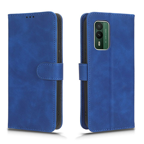 Custodia Portafoglio In Pelle Cover con Supporto L01Z per Nokia XR21 Blu