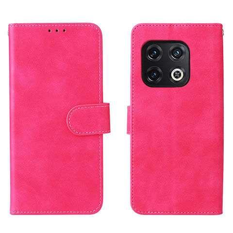 Custodia Portafoglio In Pelle Cover con Supporto L01Z per OnePlus 10 Pro 5G Rosa Caldo