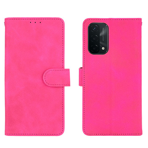 Custodia Portafoglio In Pelle Cover con Supporto L01Z per Oppo A93 5G Rosa Caldo