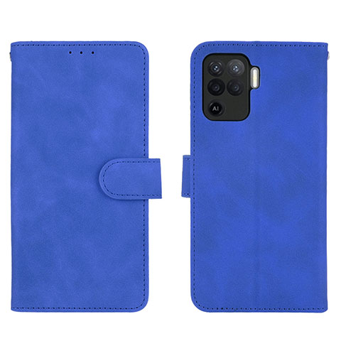 Custodia Portafoglio In Pelle Cover con Supporto L01Z per Oppo A94 4G Blu