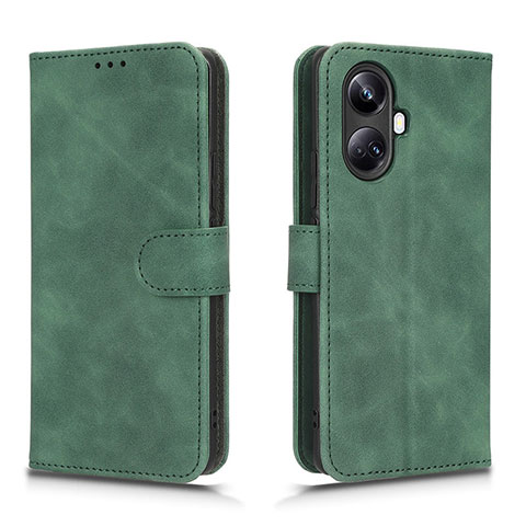 Custodia Portafoglio In Pelle Cover con Supporto L01Z per Realme 10 Pro+ Plus 5G Verde