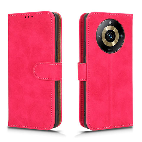 Custodia Portafoglio In Pelle Cover con Supporto L01Z per Realme 11 Pro 5G Rosa Caldo