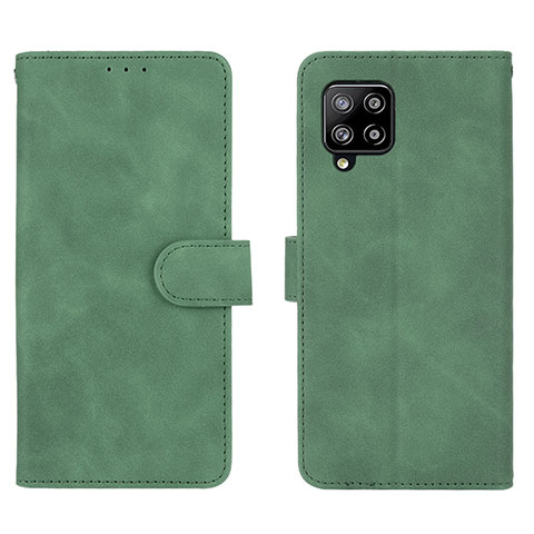Custodia Portafoglio In Pelle Cover con Supporto L01Z per Samsung Galaxy A42 5G Verde