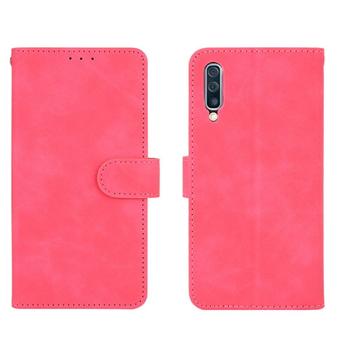 Custodia Portafoglio In Pelle Cover con Supporto L01Z per Samsung Galaxy A50 Rosa Caldo