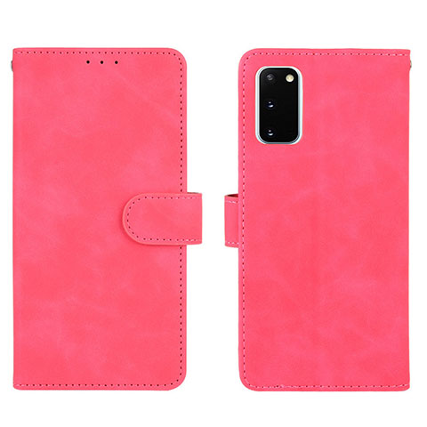 Custodia Portafoglio In Pelle Cover con Supporto L01Z per Samsung Galaxy S20 FE 5G Rosa Caldo