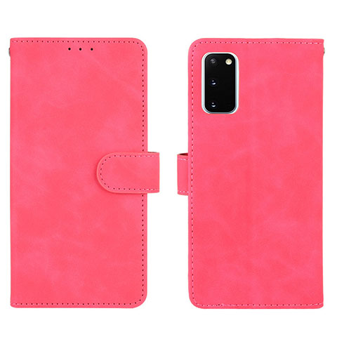 Custodia Portafoglio In Pelle Cover con Supporto L01Z per Samsung Galaxy S20 Lite 5G Rosa Caldo