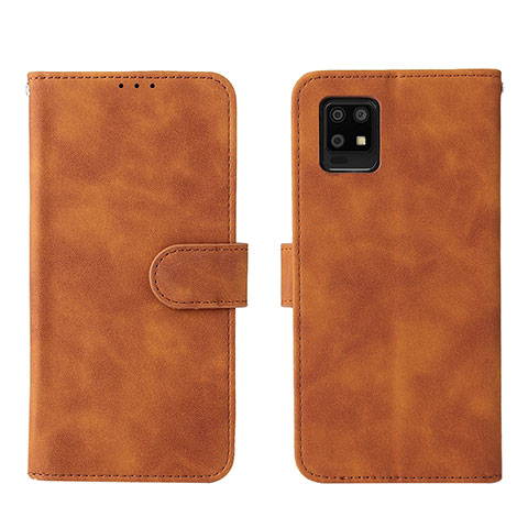 Custodia Portafoglio In Pelle Cover con Supporto L01Z per Sharp Aquos Zero6 Marrone