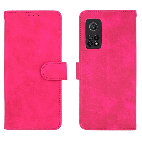 Custodia Portafoglio In Pelle Cover con Supporto L01Z per Xiaomi Mi 10T 5G Rosa Caldo
