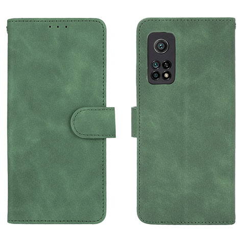 Custodia Portafoglio In Pelle Cover con Supporto L01Z per Xiaomi Mi 10T Pro 5G Verde
