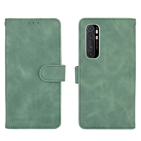 Custodia Portafoglio In Pelle Cover con Supporto L01Z per Xiaomi Mi Note 10 Lite Verde