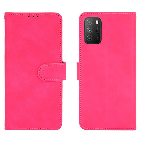 Custodia Portafoglio In Pelle Cover con Supporto L01Z per Xiaomi Poco M3 Rosa Caldo