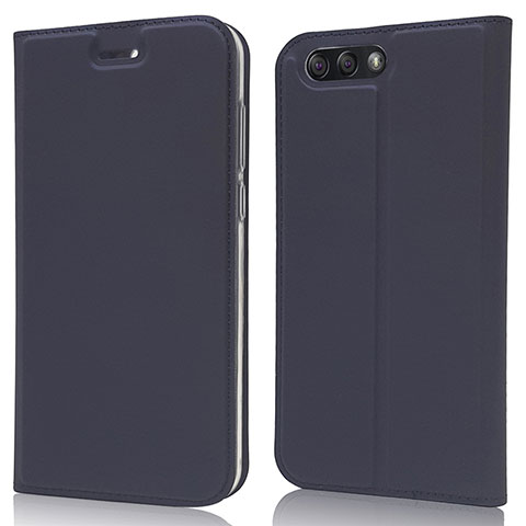 Custodia Portafoglio In Pelle Cover con Supporto L02 per Asus Zenfone 4 ZE554KL Blu