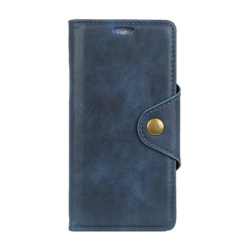 Custodia Portafoglio In Pelle Cover con Supporto L02 per Asus Zenfone 5 Lite ZC600KL Blu