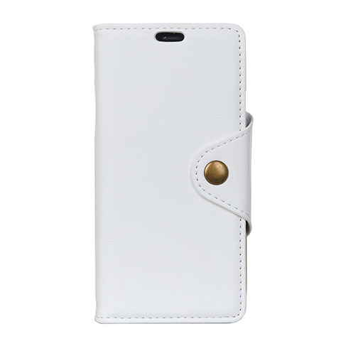 Custodia Portafoglio In Pelle Cover con Supporto L02 per Asus Zenfone 5 ZE620KL Bianco