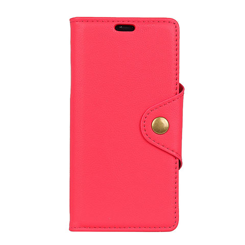 Custodia Portafoglio In Pelle Cover con Supporto L02 per Asus Zenfone 5 ZS620KL Rosso