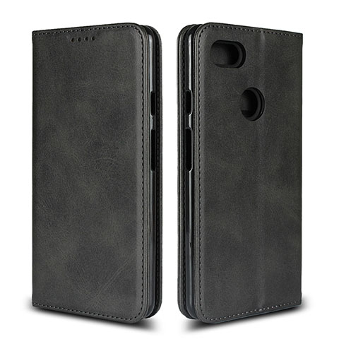 Custodia Portafoglio In Pelle Cover con Supporto L02 per Google Pixel 3 XL Nero