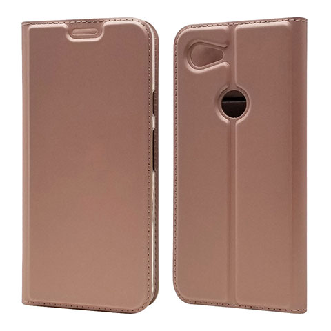 Custodia Portafoglio In Pelle Cover con Supporto L02 per Google Pixel 3a XL Oro Rosa