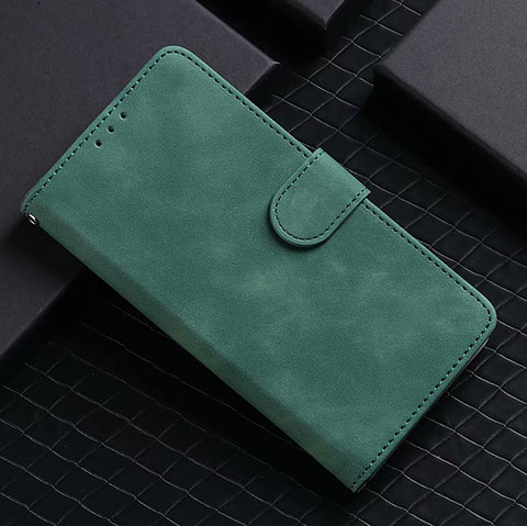 Custodia Portafoglio In Pelle Cover con Supporto L02 per Google Pixel 5 Verde