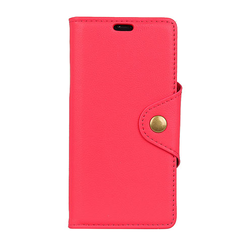 Custodia Portafoglio In Pelle Cover con Supporto L02 per HTC U12 Life Rosso