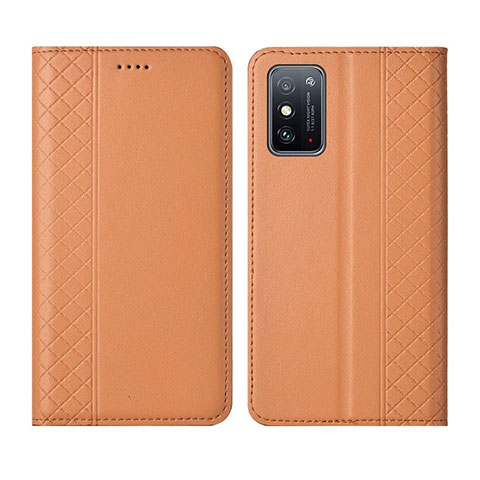 Custodia Portafoglio In Pelle Cover con Supporto L02 per Huawei Honor X10 Max 5G Arancione