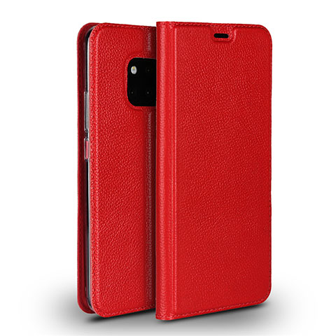 Custodia Portafoglio In Pelle Cover con Supporto L02 per Huawei Mate 20 Pro Rosso