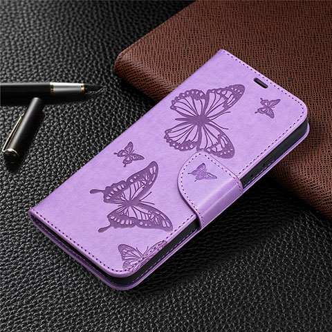 Custodia Portafoglio In Pelle Cover con Supporto L02 per Nokia 3.4 Lavanda