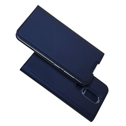 Custodia Portafoglio In Pelle Cover con Supporto L02 per Nokia 4.2 Blu
