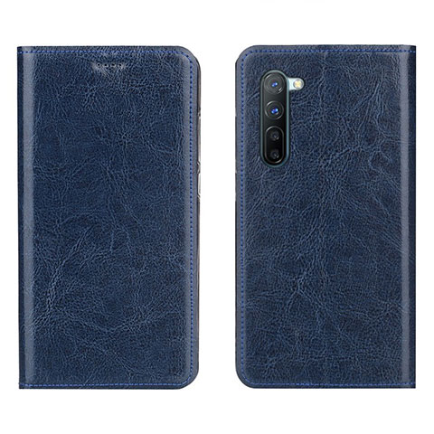 Custodia Portafoglio In Pelle Cover con Supporto L02 per Oppo Find X2 Lite Blu