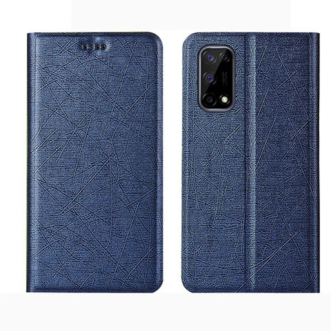 Custodia Portafoglio In Pelle Cover con Supporto L02 per Realme V5 5G Blu