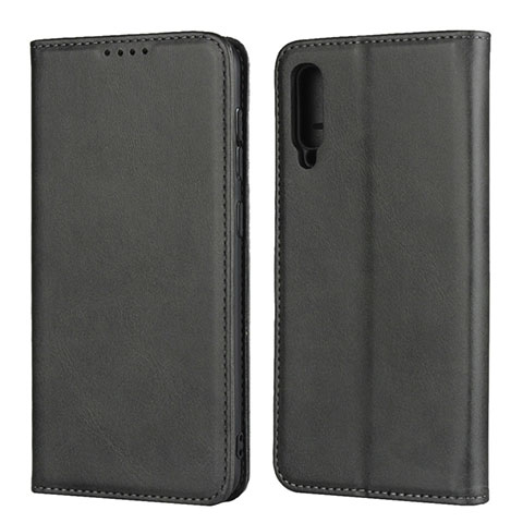 Custodia Portafoglio In Pelle Cover con Supporto L02 per Samsung Galaxy A50 Nero