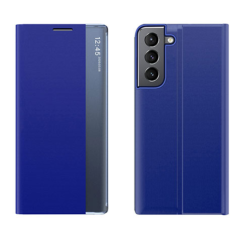 Custodia Portafoglio In Pelle Cover con Supporto L02 per Samsung Galaxy S22 Plus 5G Blu