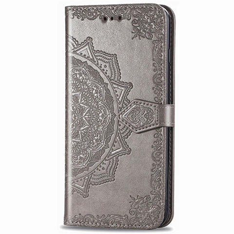 Custodia Portafoglio In Pelle Cover con Supporto L02 per Samsung Galaxy XCover Pro Grigio