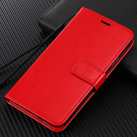 Custodia Portafoglio In Pelle Cover con Supporto L02 per Vivo X50 Lite Rosso