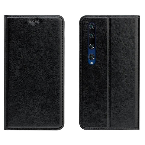 Custodia Portafoglio In Pelle Cover con Supporto L02 per Xiaomi Mi 10 Nero